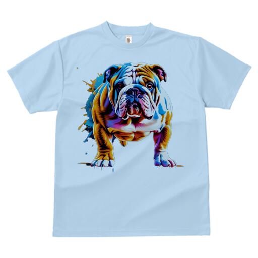 ブルドッグ Tシャツ 犬愛 ユニークデザインメンズ キッズ 犬ファン 半袖 春夏 プリント カジュアル かわいい 人間用 ギフト 個性的 カラフル ブルドッグ アート
