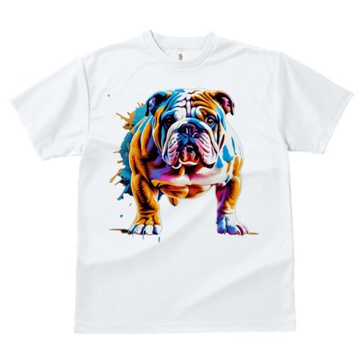 ブルドッグ Tシャツ 犬愛 ユニークデザインメンズ キッズ 犬ファン 半袖 春夏 プリント カジュアル かわいい 人間用 ギフト 個性的 カラフル ブルドッグ アート