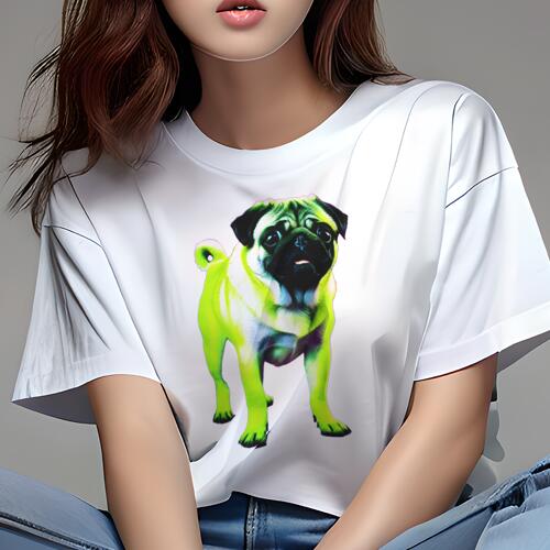 パグ Tシャツ 犬愛 ユニークデザインレディース 犬ファン 半袖 春夏 プリント カジュアル かわいい 人間用 ギフト 個性的 パグ(4)