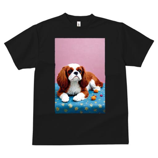 キャバリア Tシャツ 犬愛 ユニークデザインメンズ キッズ 犬ファン 半袖 春夏 プリント カジュアル か..