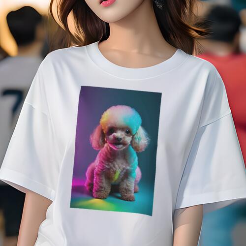 トイプードル Tシャツ 犬愛 ユニークデザインレディース 犬ファン 半袖 春夏 プリント カジュアル かわいい 人間用 ギフト 個性的 トイプードル