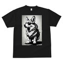 コーギー Tシャツ 犬愛 ユニークデザインメンズ キッズ 犬ファン 半袖 春夏 プリント カジュアル かわいい 人間用 ギフト 個性的 サングラス コーギー ジャケット