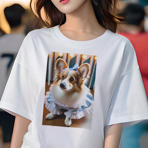 コーギー Tシャツ 犬愛 ユニークデザインレディース 犬ファン 半袖 春夏 プリント カジュアル かわいい 人間用 ギフト 個性的 ドレス コーギー リボン コーギー Tシャツ 犬愛 ユニークデザインレディース 犬ファン 半袖 春夏 プリント カジュアル かわいい 人間用 ギフト 個性的 ドレス コーギー リボン