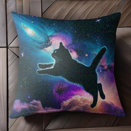 宇宙 星雲 雲 クッションカバー 45×45cm アニマル柄 おしゃれ 可愛い クッション本体付き 正方形