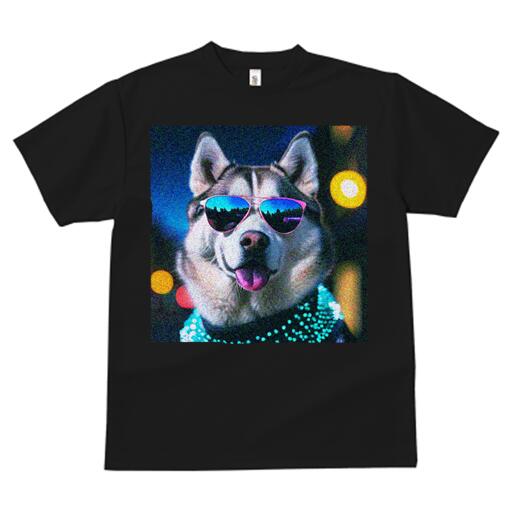 シベリアンハスキー Tシャツ 犬愛 ユニークデザインメンズ キッズ 犬ファン 半袖 春夏 プリント カジュ..
