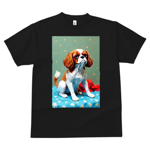 キャバリア Tシャツ 犬愛 ユニークデザインメンズ キッズ 犬ファン 半袖 春夏 プリント カジュアル か..