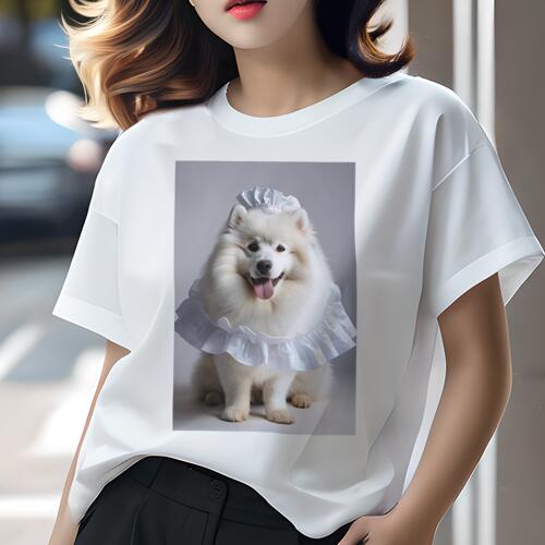 サモエド Tシャツ 犬愛 ユニークデザインレディース 犬ファン 半袖 春夏 プリント カジュアル かわいい 人間用 ギフト 個性的 メイド服 サモエド フリル サモエド Tシャツ 犬愛 ユニークデザインレディース 犬ファン 半袖 春夏 プリント カジュアル かわいい 人間用 ギフト 個性的 メイド服 サモエド フリル