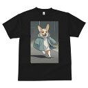 コーギー Tシャツ 犬愛 ユニークデザインメンズ キッズ 犬ファン 半袖 春夏 プリント カジュアル かわいい 人間用 ギフト 個性的 レインコート コーギー ...
