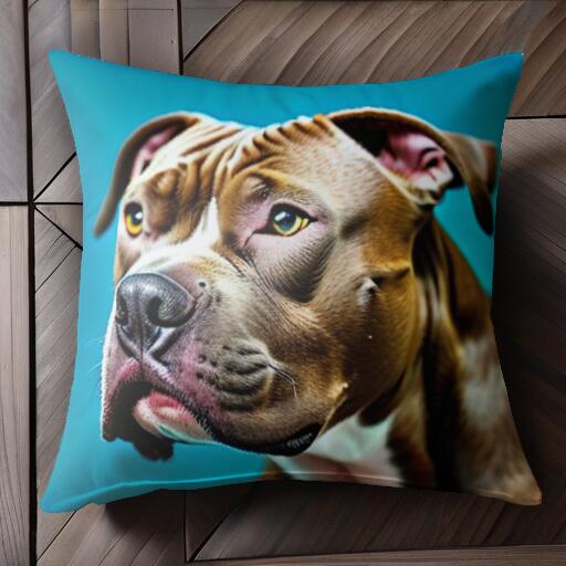 アメリカンピットブルテリア クッションカバー 45×45cm アニマル柄 おしゃれ 可愛い クッション本体付..