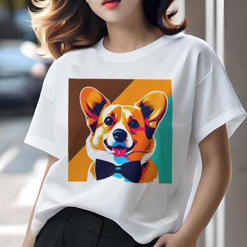 コーギー Tシャツ 犬愛 ユニークデザインレディース 犬ファン 半袖 春夏 プリント カジュアル かわいい 人間用 ギフト 個性的 蝶ネクタイ コーギー ポップアート コーギー Tシャツ 犬愛 ユニークデザインレディース 犬ファン 半袖 春夏 プリント カジュアル かわいい 人間用 ギフト 個性的 蝶ネクタイ コーギー ポップアート