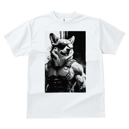 コーギー Tシャツ 犬愛 ユニークデザインメンズ キッズ 犬ファン 半袖 春夏 プリント カジュアル かわいい 人間用 ギフト 個性的 サングラス コーギー アーマー