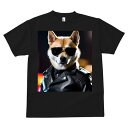 柴犬 Tシャツ 犬愛 ユニークデザインメンズ キッズ 犬ファン 半袖 春夏 プリント カジュアル かわいい 人間用 ギフト 個性的 サングラス 柴犬 革ジャン