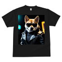 柴犬 Tシャツ 犬愛 ユニークデザインメンズ キッズ 犬ファン 半袖 春夏 プリント カジュアル かわいい 人間用 ギフト 個性的 サングラス 柴犬 革ジャン(4)