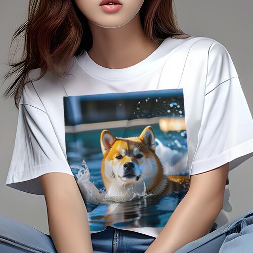 柴犬 Tシャツ 犬愛 ユニークデザインレディース 犬ファン 半袖 春夏 プリント カジュアル かわいい 人..