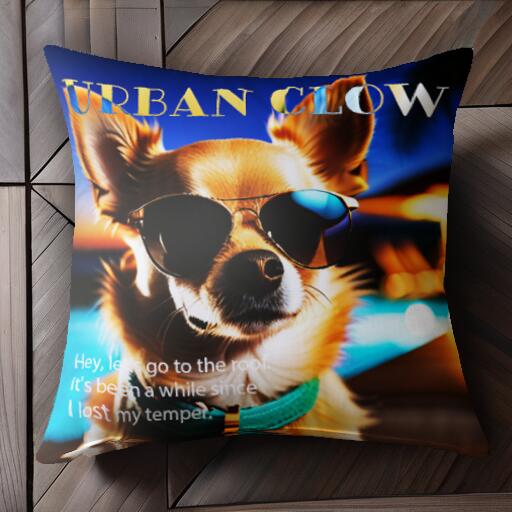 サングラス チワワ 夏 リゾート バケーション クッションカバー 45×45cm アニマル柄 おしゃれ 可愛い ..