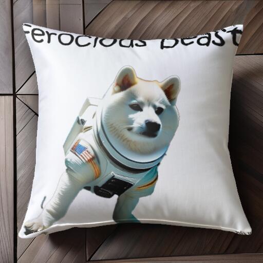 宇宙服 柴犬 アメリカ国旗 クッションカバー 45×45cm アニマル柄 おしゃれ 可愛い クッション本体付き ..