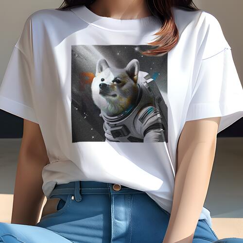柴犬 Tシャツ 犬愛 ユニークデザインレディース 犬ファン 半袖 春夏 プリント カジュアル かわいい 人間用 ギフト 個性的 宇宙服 柴犬 宇宙 柴犬 Tシャツ 犬愛 ユニークデザインレディース 犬ファン 半袖 春夏 プリント カジュアル かわいい 人間用 ギフト 個性的 宇宙服 柴犬 宇宙