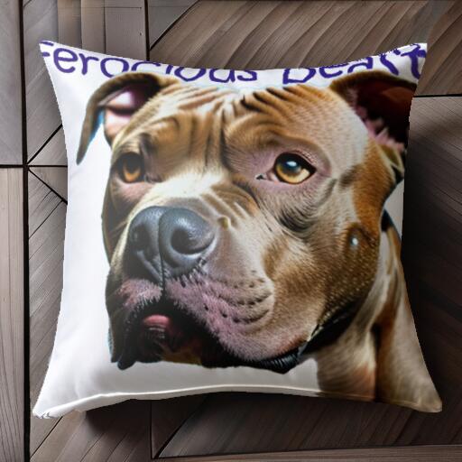 ピットブル クッションカバー 45×45cm アニマル柄 おしゃれ 可愛い クッション本体付き 正方形
