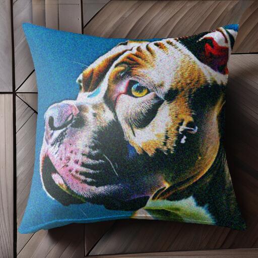 ボクサー クッションカバー 45×45cm アニマル柄 おしゃれ 可愛い クッション本体付き 正方形