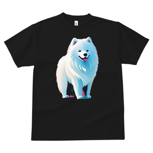 サモエド Tシャツ 犬愛 ユニークデザインレディース 犬ファン 半袖 春夏 プリント カジュアル かわいい 人間用 ギフト 個性的 サモエド