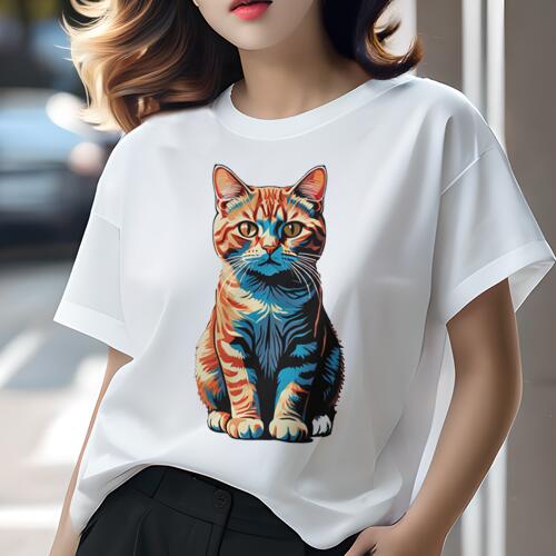 Tシャツ 犬愛 ユニークデザインレディース 犬ファン 半袖 春夏 プリント カジュアル かわいい 人間用 ギフト 個性的 猫 アート ポップアート 動物 ペット