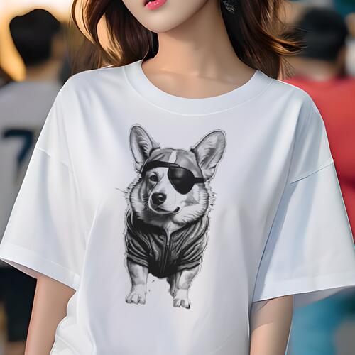 コーギー Tシャツ 犬愛 ユニークデザインレディース 犬ファン 半袖 春夏 プリント カジュアル かわいい..