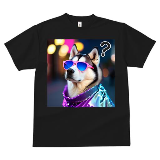 楽天フロントップ楽天市場店シベリアンハスキー Tシャツ 犬愛 ユニークデザインメンズ キッズ 犬ファン 半袖 春夏 プリント カジュアル かわいい 人間用 ギフト 個性的 サングラス シベリアンハスキー キラキラ