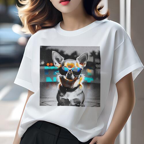 チワワ Tシャツ 犬愛 ユニークデザインレディース 犬ファン 半袖 春夏 プリント カジュアル かわいい 人間用 ギフト 個性的 サングラス チワワ チワワ Tシャツ 犬愛 ユニークデザインレディース 犬ファン 半袖 春夏 プリント カジュアル かわいい 人間用 ギフト 個性的 サングラス チワワ