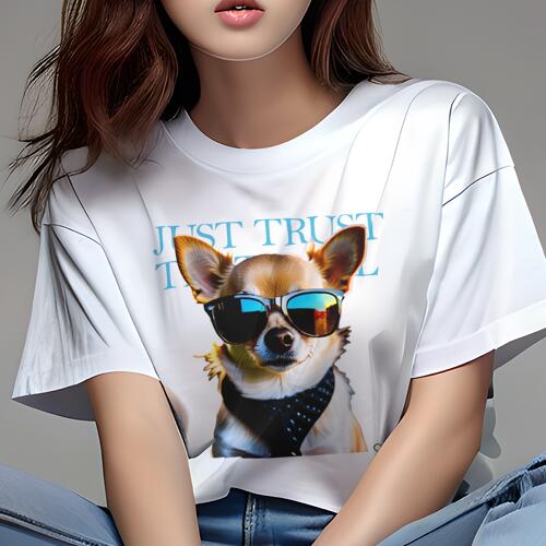 チワワ Tシャツ 犬愛 ユニークデザインレディース 犬ファン 半袖 春夏 プリント カジュアル かわいい 人間用 ギフト 個性的 サングラス チワワ ネクタイ