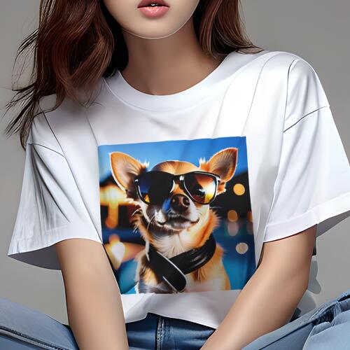 チワワ Tシャツ 犬愛 ユニークデザインレディース 犬ファン 半袖 春夏 プリント カジュアル かわいい 人間用 ギフト 個性的 サングラス チワワ 首輪 チワワ Tシャツ 犬愛 ユニークデザインレディース 犬ファン 半袖 春夏 プリント カジュアル かわいい 人間用 ギフト 個性的 サングラス チワワ 首輪
