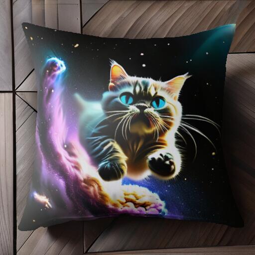宇宙 星雲 スペースキャット クッションカバー 45×45cm アニマル柄 おしゃれ 可愛い クッション本体付き 正方形 宇宙 星雲 スペースキャット クッションカバー 45×45cm アニマル柄 おしゃれ 可愛い クッション本体付き 正方形
