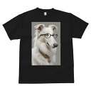 ボルゾイ Tシャツ 犬愛 ユニークデザインメンズ キッズ 犬ファン 半袖 春夏 プリント カジュアル かわいい 人間用 ギフト 個性的 メガネ ボルゾイ 首輪 ハート