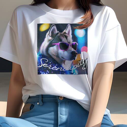 シベリアンハスキー Tシャツ 犬愛 ユニークデザインレディース 犬ファン 半袖 春夏 プリント カジュア..