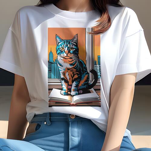 Tシャツ 犬愛 ユニークデザインレディース 犬ファン 半袖 春夏 プリント カジュアル かわいい 人間用 ギフト 個性的 猫 本 窓 都市 Tシャツ 犬愛 ユニークデザインレディース 犬ファン 半袖 春夏 プリント カジュアル かわいい 人間用 ギフト 個性的 猫 本 窓 都市
