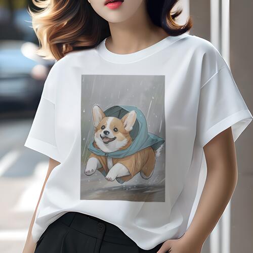 コーギー Tシャツ 犬愛 ユニークデザインレディース 犬ファン 半袖 春夏 プリント カジュアル かわいい 人間用 ギフト 個性的 雨 コーギー レインコート コーギー Tシャツ 犬愛 ユニークデザインレディース 犬ファン 半袖 春夏 プリント カジュアル かわいい 人間用 ギフト 個性的 雨 コーギー レインコート