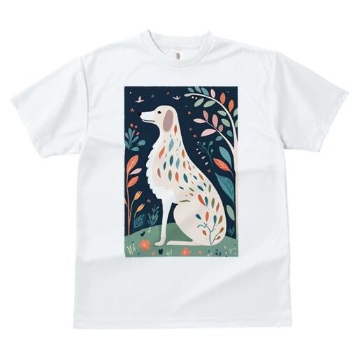 グレイハウンド Tシャツ 犬愛 ユニークデザインレディース 犬ファン 半袖 春夏 プリント カジュアル かわいい 人間用 ギフト 個性的 植物 グレイハウンド 花 木