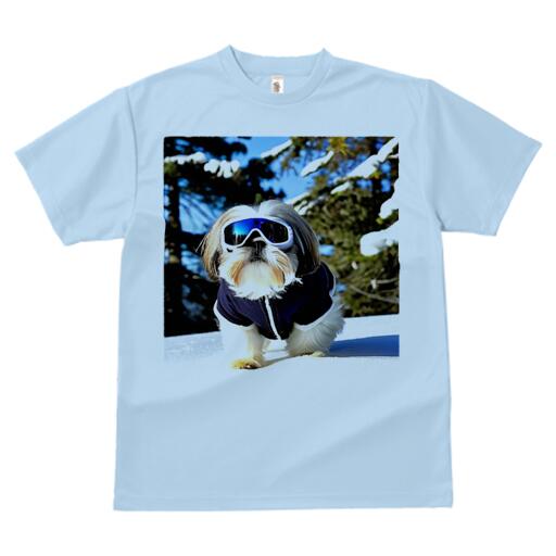 シーズー Tシャツ 犬愛 ユニークデザインメンズ キッズ 犬ファン 半袖 春夏 プリント カジュアル かわいい 人間用 ギフト 個性的 雪 シーズー 冬 スキーゴーグル ジャケット