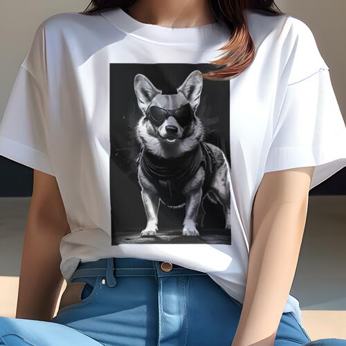 コーギー Tシャツ 犬愛 ユニークデザインレディース 犬ファン 半袖 春夏 プリント カジュアル かわいい 人間用 ギフト 個性的 サングラス コーギー ベスト