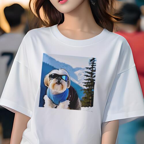 シーズー Tシャツ 犬愛 ユニークデザインレディース 犬ファン 半袖 春夏 プリント カジュアル かわいい 人間用 ギフト 個性的 スキー シーズー 冬 雪山 ゴーグル シーズー Tシャツ 犬愛 ユニークデザインレディース 犬ファン 半袖 春夏 プリント カジュアル かわいい 人間用 ギフト 個性的 スキー シーズー 冬 雪山 ゴーグル
