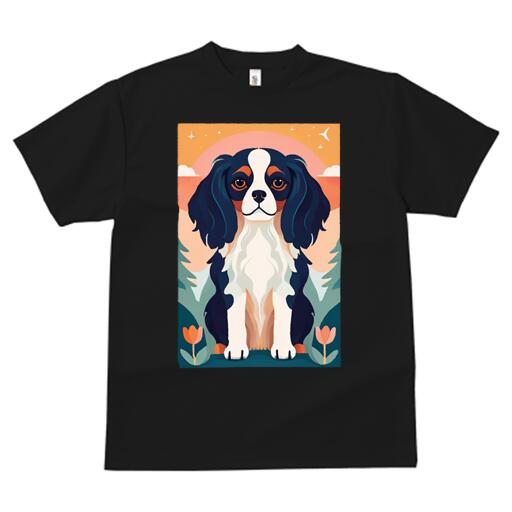 キャバリア Tシャツ 犬愛 ユニークデザインメンズ キッズ 犬ファン 半袖 春夏 プリント カジュアル かわいい 人間用 ギフト 個性的 花 キャバリア 木 空 雲 キャバリア Tシャツ 犬愛 ユニークデザインメンズ キッズ 犬ファン 半袖 春夏 プリント カジュアル かわいい 人間用 ギフト 個性的 花 キャバリア 木 空 雲