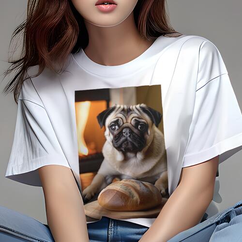 パグ Tシャツ 犬愛 ユニークデザインレディース 犬ファン 半袖 春夏 プリント カジュアル かわいい 人間用 ギフト 個性的 パン パグ 暖炉 パグ Tシャツ 犬愛 ユニークデザインレディース 犬ファン 半袖 春夏 プリント カジュアル かわいい 人間用 ギフト 個性的 パン パグ 暖炉
