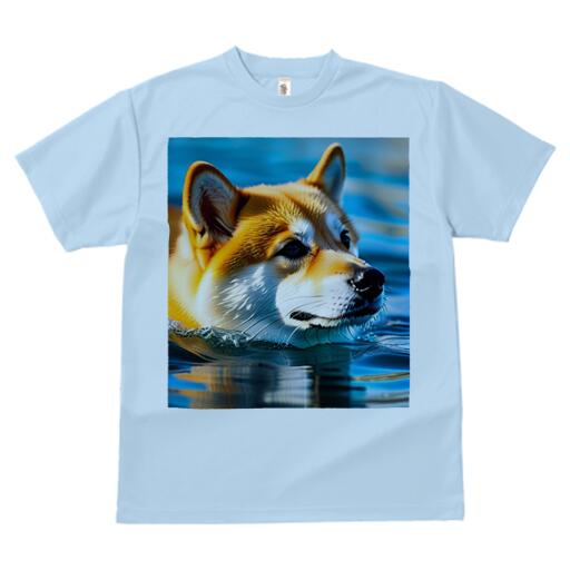 柴犬 Tシャツ 犬愛 ユニークデザインメンズ キッズ 犬ファン 半袖 春夏 プリント カジュアル かわいい 人間用 ギフト 個性的 水 柴犬 海