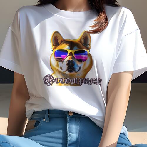 柴犬 Tシャツ 犬愛 ユニークデザインレディース 犬ファン 半袖 春夏 プリント カジュアル かわいい 人間用 ギフト 個性的 サングラス 柴犬