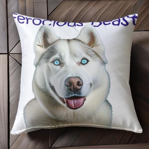 シベリアンハスキー クッションカバー 45×45cm アニマル柄 おしゃれ 可愛い クッション本体付き 正方形