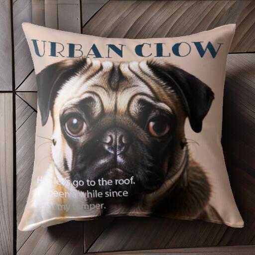 Tシャツ パグ ファッション カジュアル トレンド クッションカバー 45×45cm アニマル柄 おしゃれ 可愛..