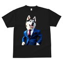シベリアンハスキー Tシャツ 犬愛 ユニークデザインメンズ キッズ 犬ファン 半袖 春夏 プリント カジュアル かわいい 人間用 ギフト 個性的 スーツ シベリアンハスキー ネクタイ