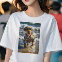 ラブラドールレトリバー Tシャツ 犬愛 ユニークデザインレディース 犬ファン 半袖 春夏 プリント カジュアル かわいい 人間用 ギフト 個性的 アロハシャツ ラブラドールレトリバー サングラス 海 ビーチ(4)