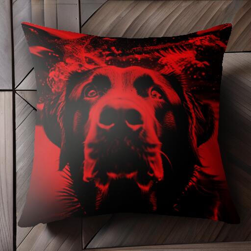 ラブラドールレトリバー クッションカバー 45×45cm アニマル柄 おしゃれ 可愛い クッション本体付き 正方形