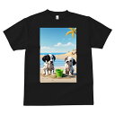 ダルメシアン Tシャツ 犬愛 ユニークデザインメンズ キッズ 犬ファン 半袖 春夏 プリント カジュアル かわいい 人間用 ギフト 個性的 ビーチ ダルメシアン 夏 バケツ 海