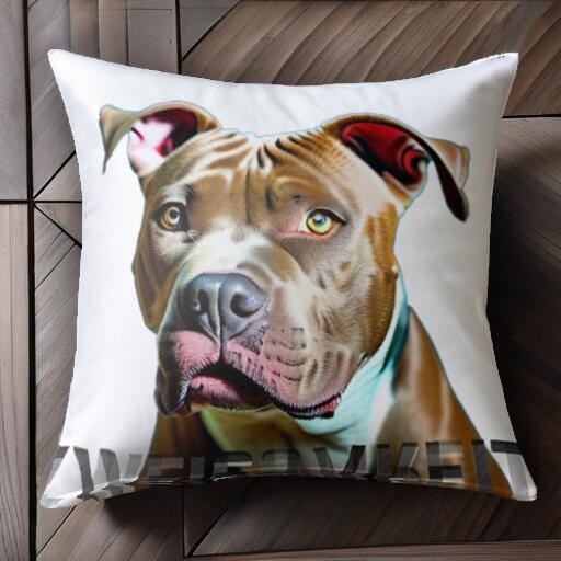 アメリカンピットブルテリア クッションカバー 45×45cm アニマル柄 おしゃれ 可愛い クッション本体付き 正方形